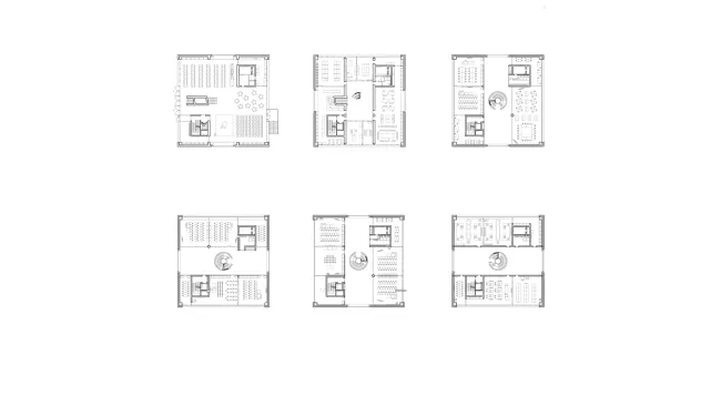 from left to right: Ground Floor, 1st - 2nd Floor / 3rd - 6th Floor