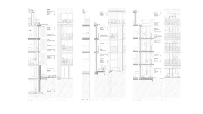 Fassade Anischten und Schnitte