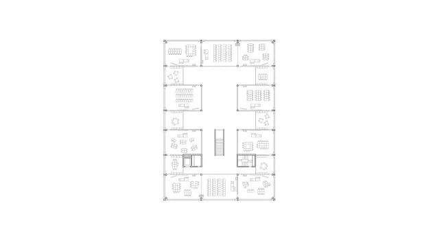 Grundriss 1. Obergeschoss: Lernlandschaft