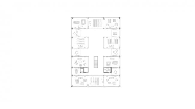 Grundriss 1. Obergeschoss: Lernlandschaft