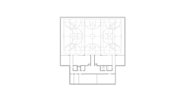 Plan Untergeschoss, Dreifachturnhalle