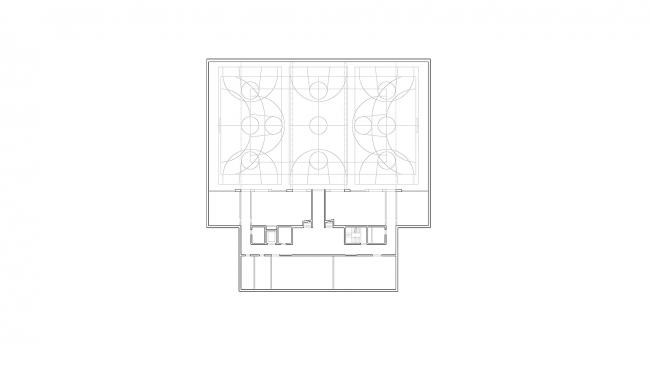 Plan Untergeschoss, Dreifachturnhalle