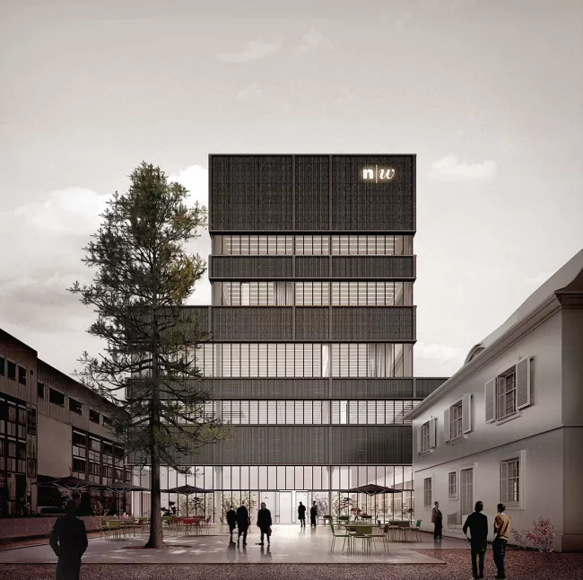 Visualisierung Neubau HSW, Bild: E2A